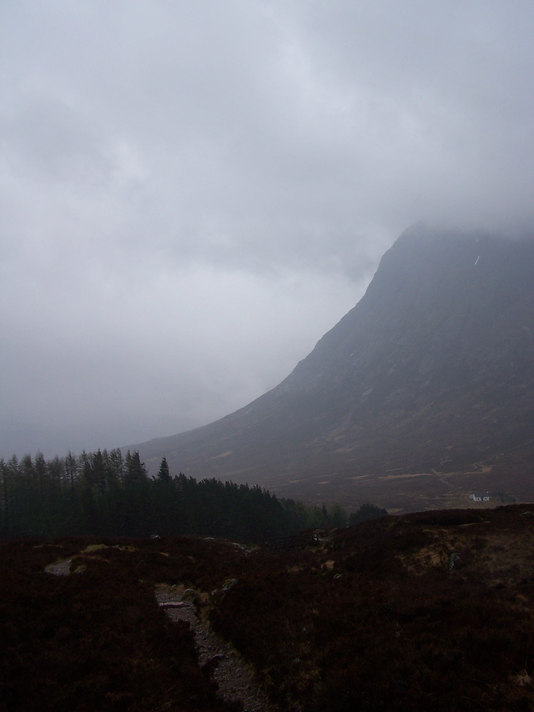 Stob Dearg in the rain
