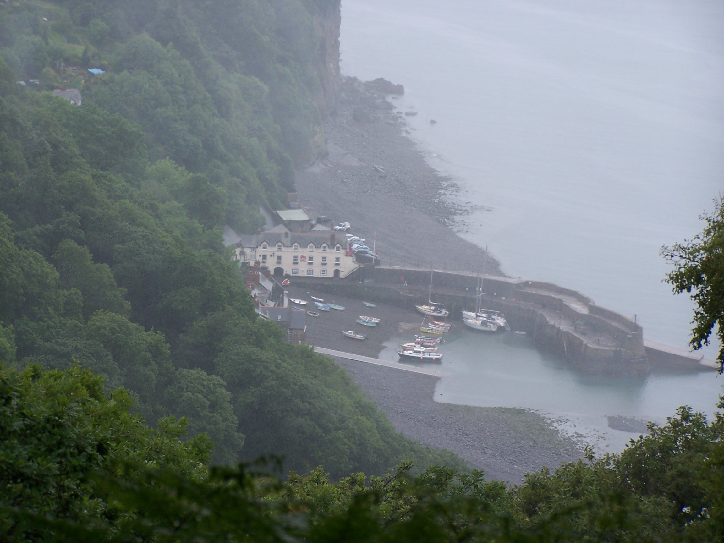 Clovelly in the rain